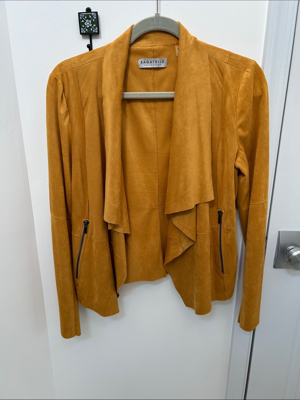 Bagatelle Mustard Faux Suede Jacket